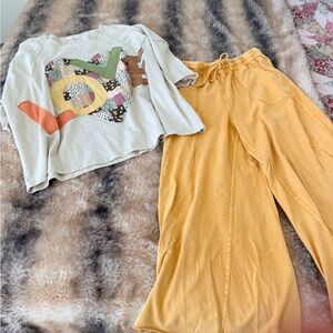 Easel Cream Knit Top and pants shopmaddyjae